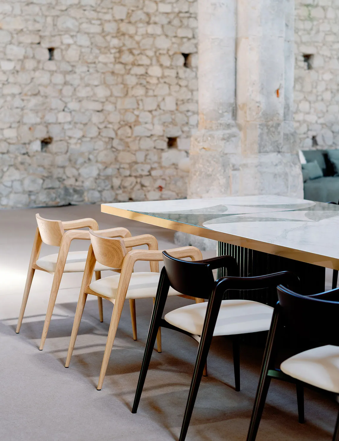 Solid wood chair with armrests ANJOS by Greenapple