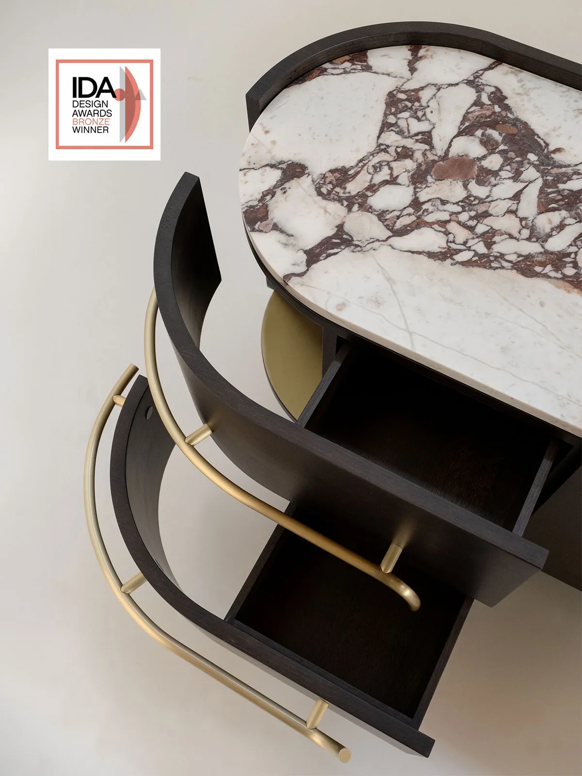 OLIVAL sideboard in Calacatta marble with integrated lighting by Greenapple